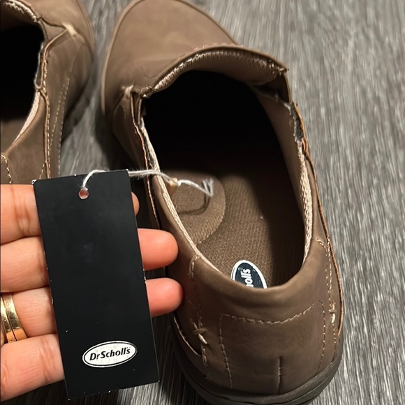 Dr. Scholl's Brown Suede Loafers with Elastic Goring - Picture 8 of 8